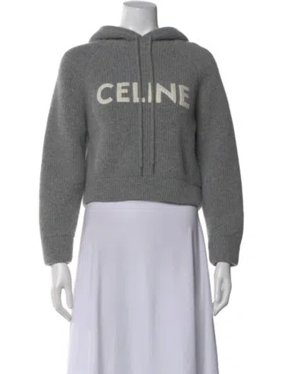 Pre-owned Celine Wool Crew Neck Sweater In Gray