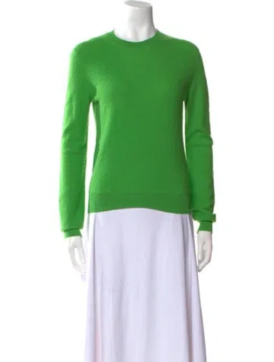 Pre-owned Celine Wool Crew Neck Sweater In Green