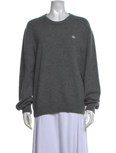 Pre-owned Celine Wool Crew Neck Sweater In Grey