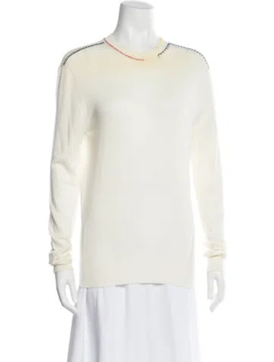 Pre-owned Celine Wool Crew Neck Sweater In Neutral