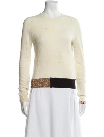 Pre-owned Celine Wool Crew Neck Sweater In Neutral