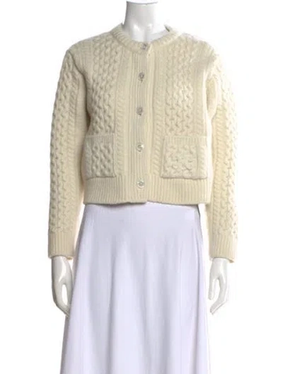 Pre-owned Celine Wool Crew Neck Sweater In Neutral