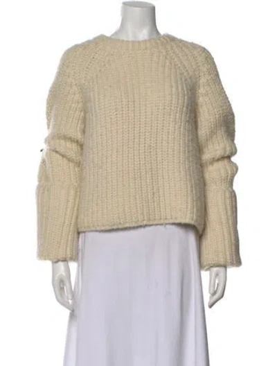 Pre-owned Celine Wool Crew Neck Sweater In Neutral