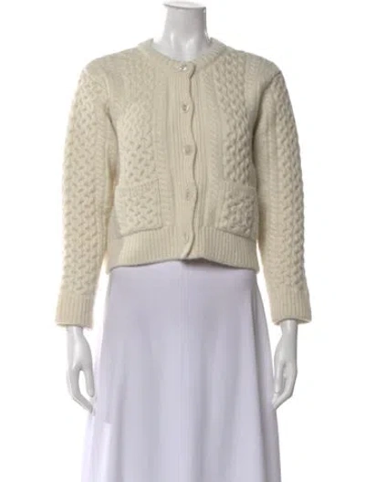 Pre-owned Celine Wool Crew Neck Sweater In Neutral