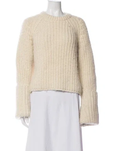 Pre-owned Celine Wool Crew Neck Sweater In Neutrals