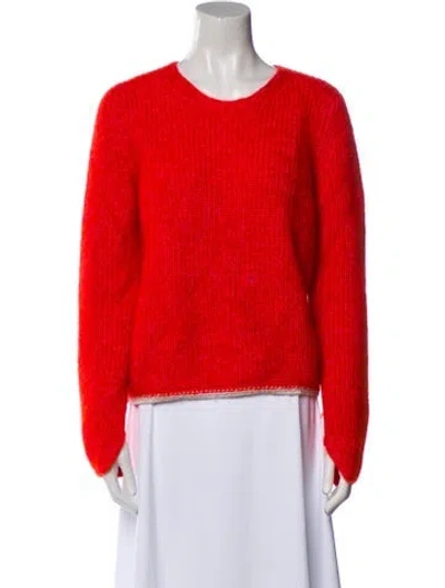 Pre-owned Celine Wool Crew Neck Sweater In Red
