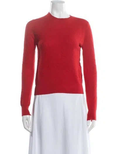 Pre-owned Celine Wool Crew Neck Sweater In Red