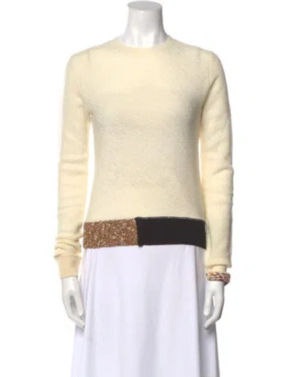 Pre-owned Celine Wool Crew Neck Sweater W/ Tags In Neutral
