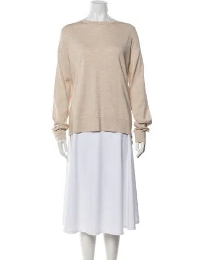 Pre-owned Celine Wool Crew Neck Sweater W/ Tags In Neutrals