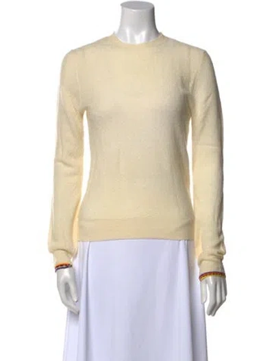Pre-owned Celine Wool Crew Neck Sweater In White