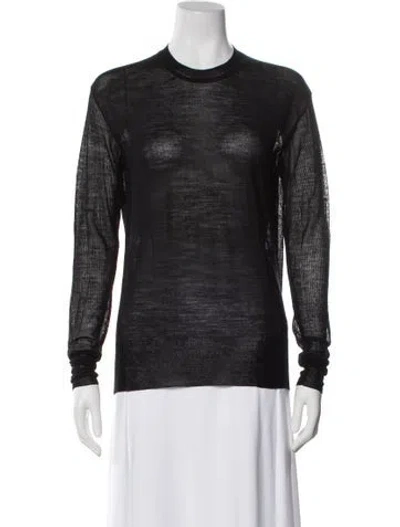 Pre-owned Celine Wool Crew Neck Top In Black