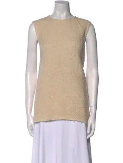 Pre-owned Celine Wool Crew Neck Top In Neutral