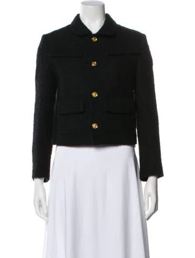 Pre-owned Celine Wool Denim Jacket W/ Tags In Black
