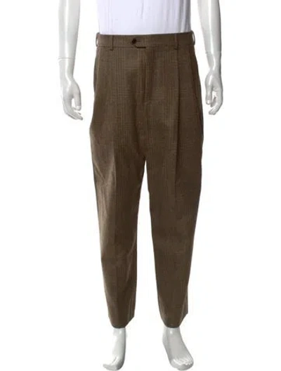 Pre-owned Celine Wool Dress Pants In Brown