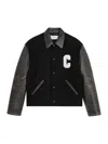 Celine Teddy Jacket In Wool Felt In Black
