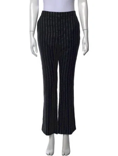 Pre-owned Celine Wool Flared Pants In Black