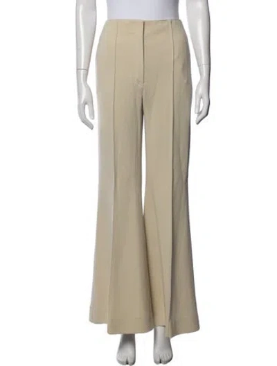 Pre-owned Celine Wool Flared Pants In Neutrals