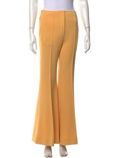 Pre-owned Celine Wool Flared Pants In Orange