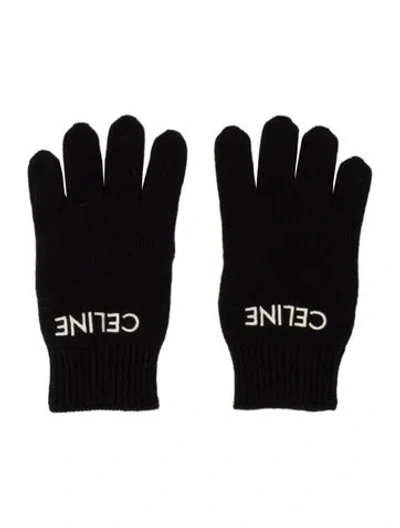 Pre-owned Celine Wool Gloves W/tags In Black