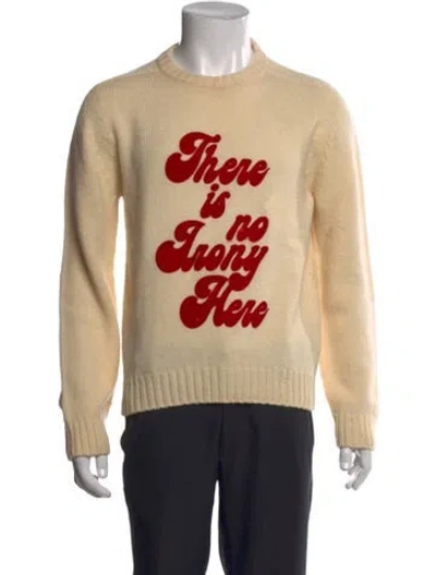 Pre-owned Celine Wool Graphic Print Pullover In Neutral