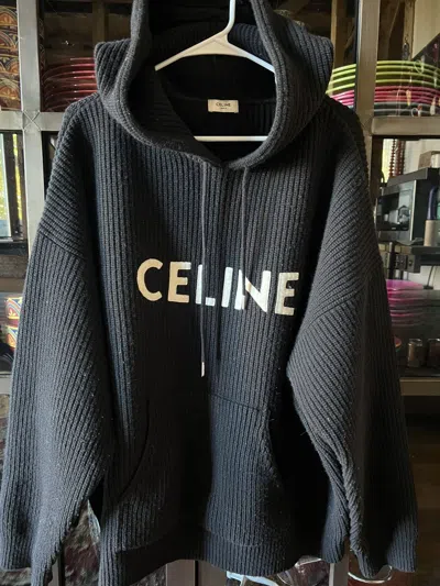 Pre-owned Celine Wool Hoodie In Black