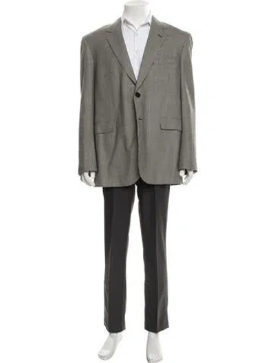 Pre-owned Celine Wool Houndstooth Print Blazer In Neutral