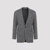 Celine Notch Lapel Long Sleeve Tailored Jacket In Gray