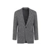 Celine Notch Lapel Long Sleeve Tailored Jacket In Gray