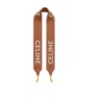 Celine Wool Jacquard Long Shoulder Strap In Brown