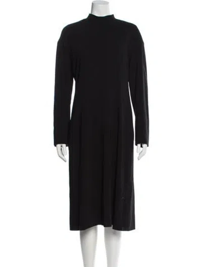 Pre-owned Celine Wool Knee-length Dress In Black