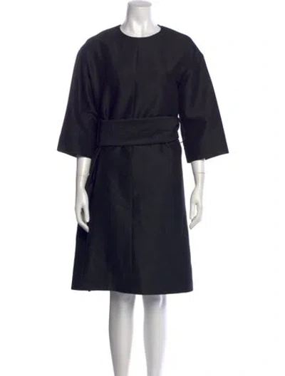 Pre-owned Celine Wool Knee-length Dress In Black