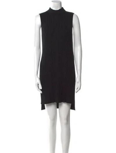 Pre-owned Celine Wool Knee-length Dress In Black