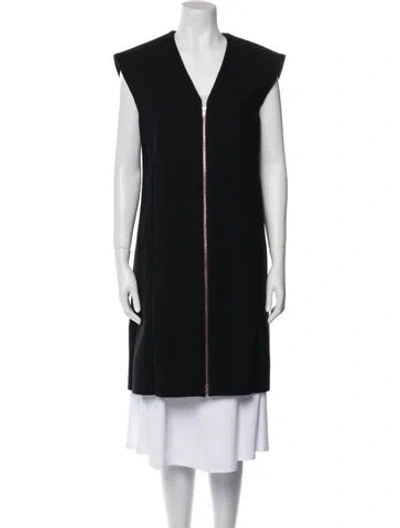 Pre-owned Celine Wool Knee-length Dress In Black