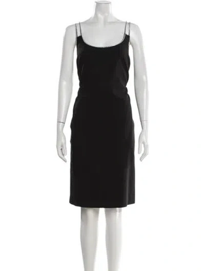 Pre-owned Celine Wool Knee-length Dress In Black
