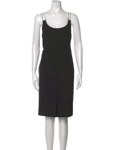 Pre-owned Celine Wool Knee-length Dress In Black