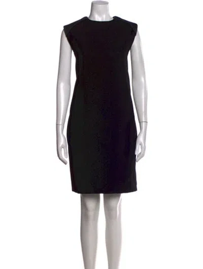 Pre-owned Celine Wool Knee-length Dress In Black