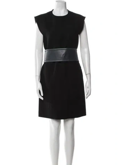 Pre-owned Celine Wool Knee-length Dress In Black