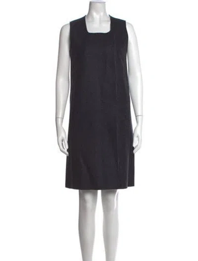 Pre-owned Celine Wool Knee-length Dress In Grey