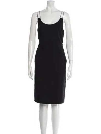 Pre-owned Celine Wool Knee-length Dress W/ Tags In Black