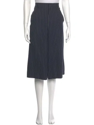 Pre-owned Celine Wool Knee-length Shorts In Blue