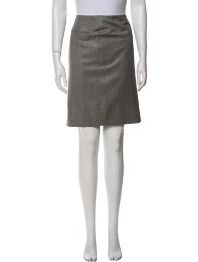 Pre-owned Celine Wool Knee-length Skirt In Gray