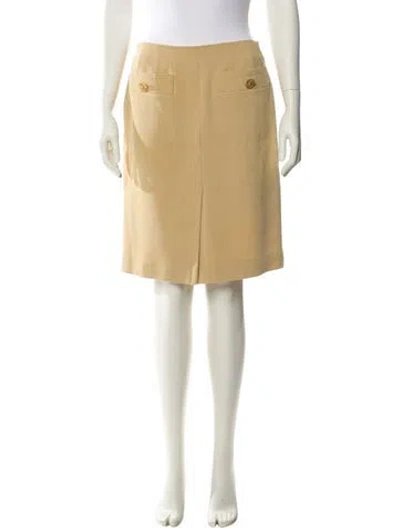 Pre-owned Celine Wool Knee-length Skirt In Neutral