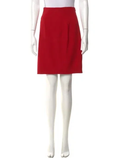 Pre-owned Celine Wool Knee-length Skirt In Red