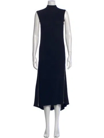 Pre-owned Celine Wool Long Dress In Blue