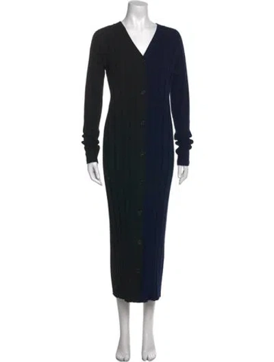 Pre-owned Celine Wool Long Dress In Multi