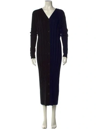 Pre-owned Celine Wool Long Dress In Multi