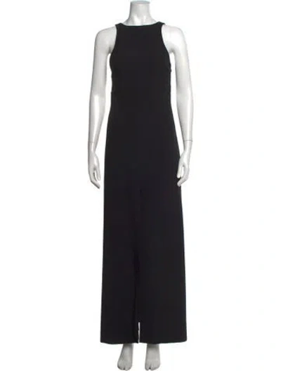 Pre-owned Celine Wool Long Dress W/ Tags In Black
