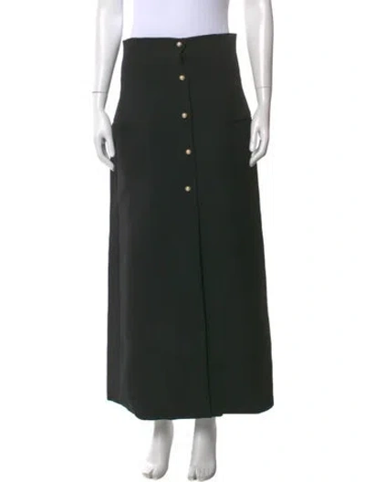 Pre-owned Celine Wool Long Skirt In Black
