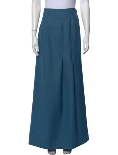 Pre-owned Celine Wool Long Skirt In Blue