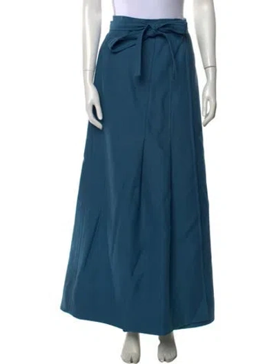 Pre-owned Celine Wool Long Skirt In Blue